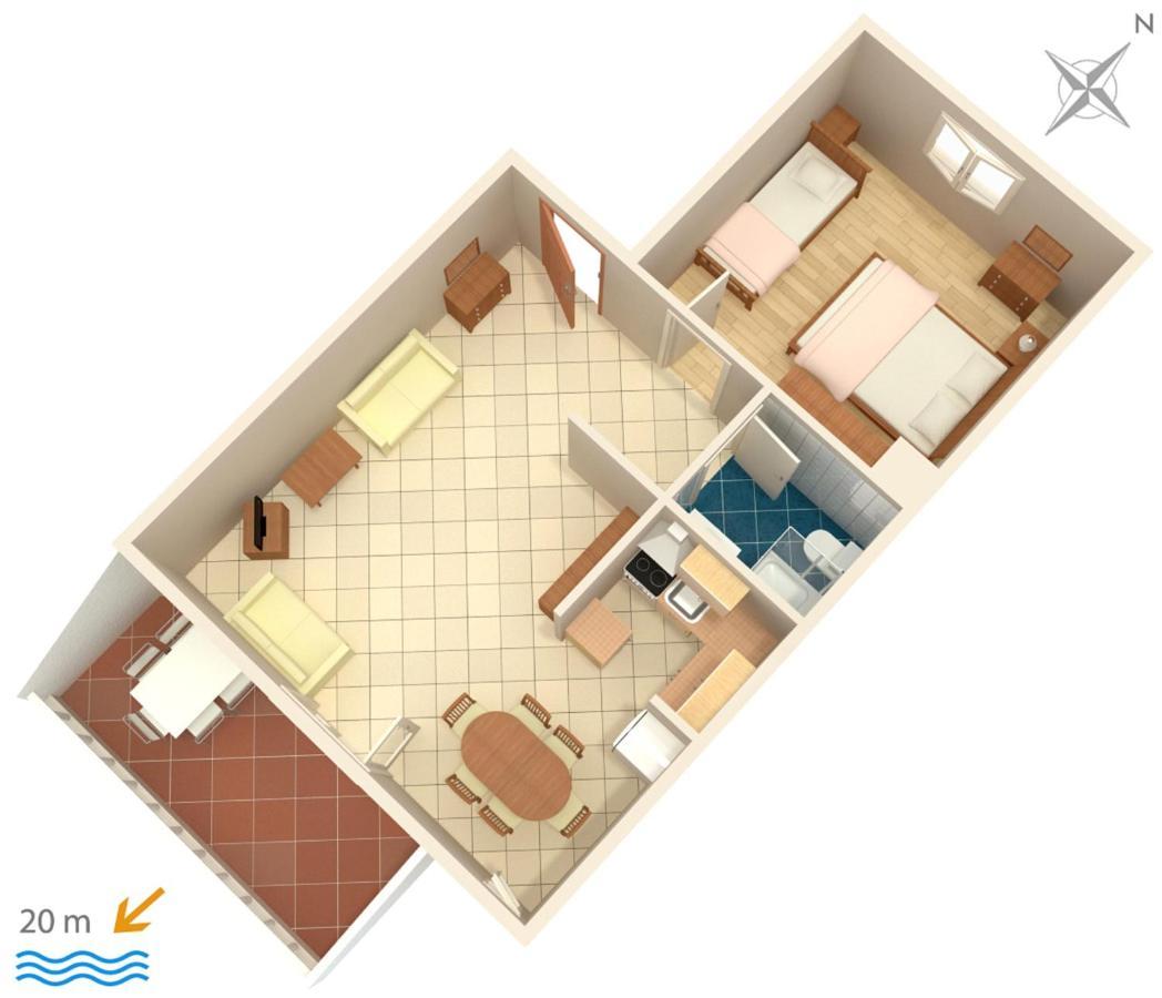 Apartments By The Sea Podgora, Makarska - 6713 Exterior foto